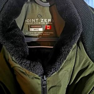 Like new Point zero winter jacket Large size, green -40 c°
